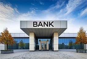 Eintreten in eine Bank