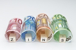 Euro-Geldscheine günstige Kredit Zinsen