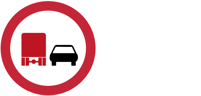Schild Überholverbot für Lkw