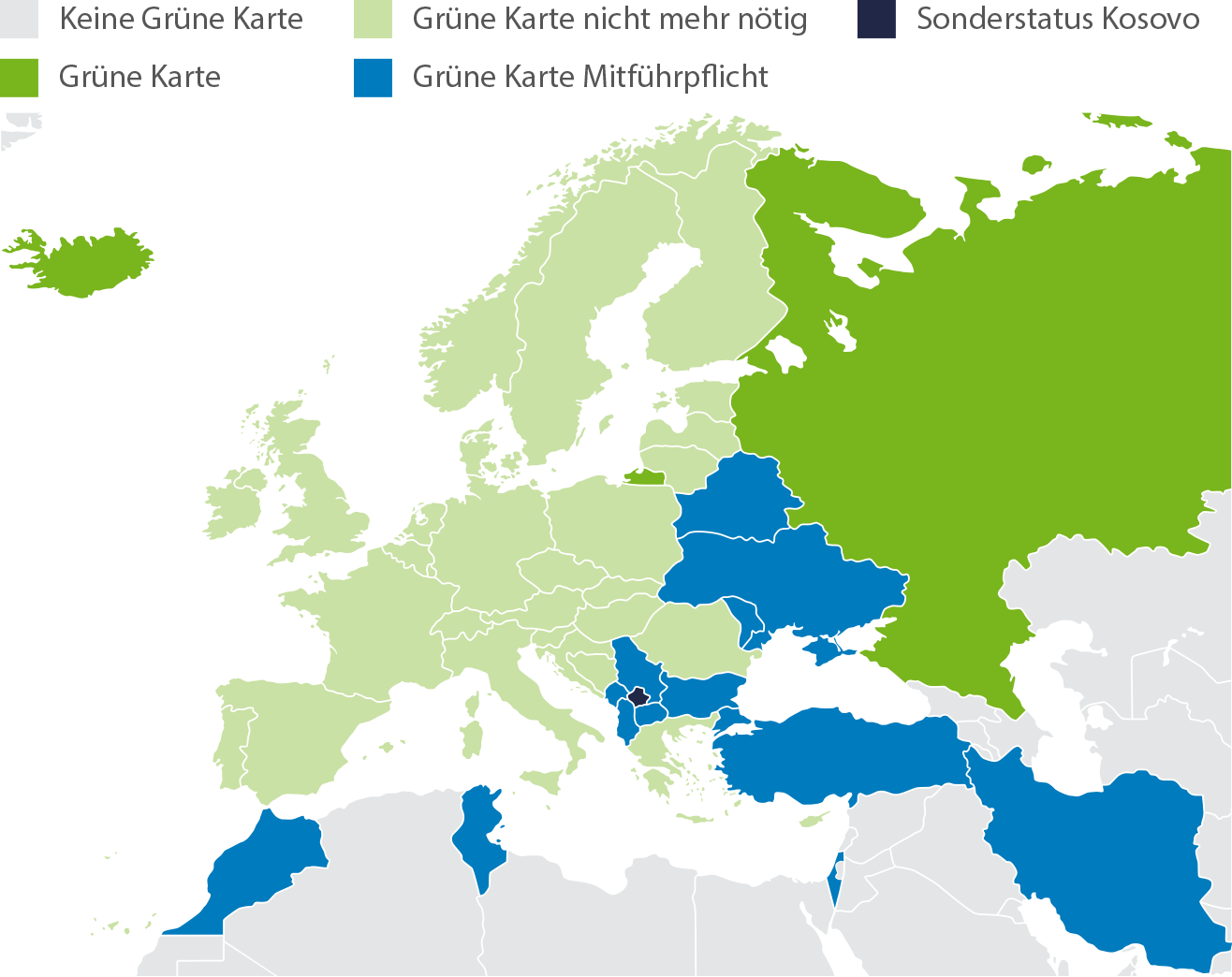 Grüne Versicherungskarte in Europa - Übersicht | CHECK24