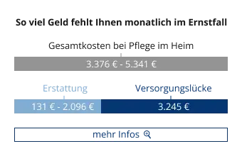 Infografik: Kosten im Pflegefall