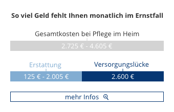 Infografik: Kosten im Pflegefall