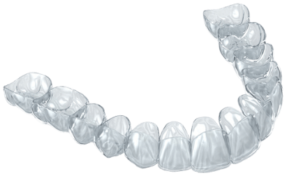 Invisalign-Schiene mit transparenten Alignern